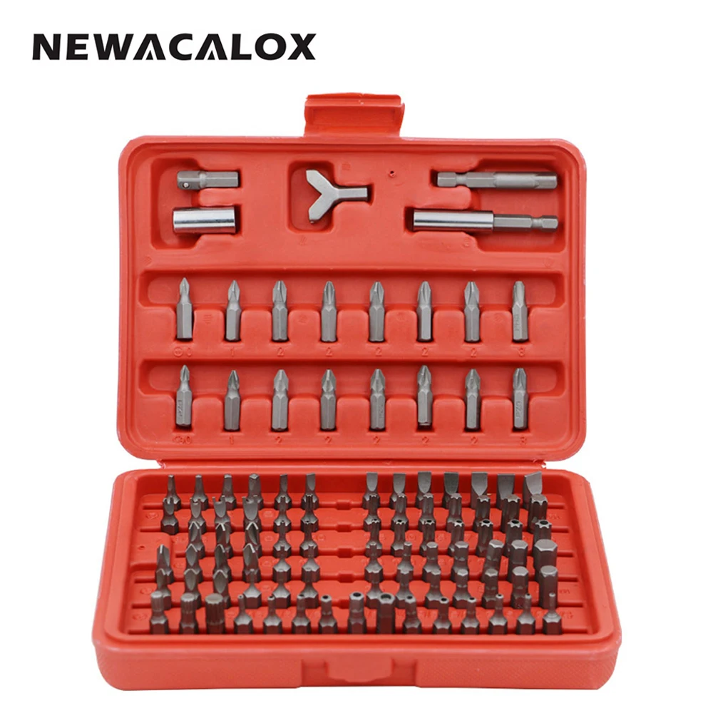 NEWACALOX 100 шт./компл. отвертка для телефона часы ноутбуки защиты от