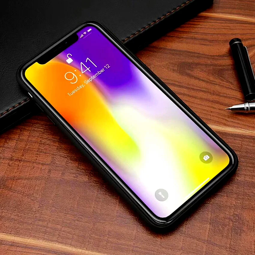 Luxury Business Ultra Slim Phone Case For iPhone X XR XS MAX PU leather Cases soft PC For iPhone 6 6s 7 8 Plus Back Cover Coque (9)