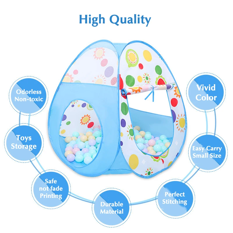 New Baby Shining 3PCS Shooting Folding Portable Dry Ball Pool Children Playpen Toy Fence Baby Indoor/Ou
