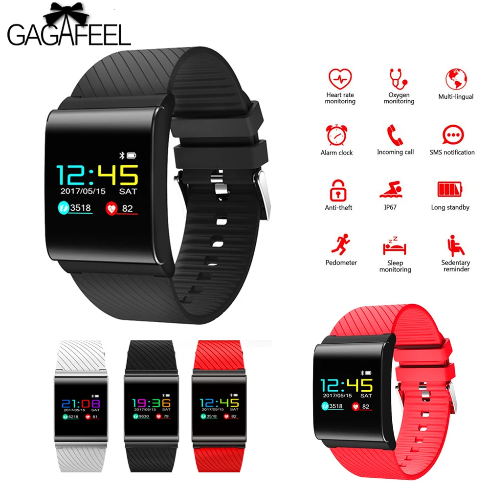 

GAGAFEEL X9 Pro Smart Wristband Colorful Screen Smart Bracelet Heart Rate Monitor Pedometer Waterproof Bluetooth 4.0 Smart Watch
