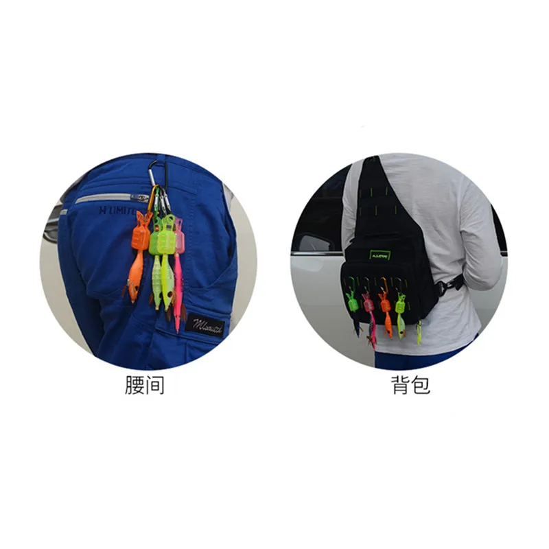 6pcs/box 2.5*3cm Wood Shrimp Hooks Cover Mountaineering lock Jig Squid Umbrella Hook Hat Box Protector Fishing Tackle pesca