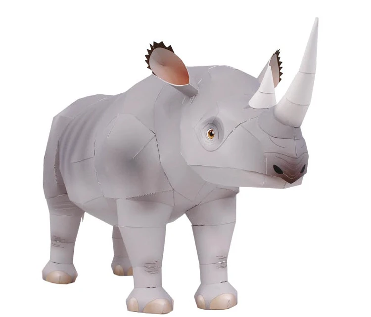 Rhino 3D бумажная модель родитель-детская, развивающая ручная работа DIY Серия животных игрушка оригами Бумажная модель популярность