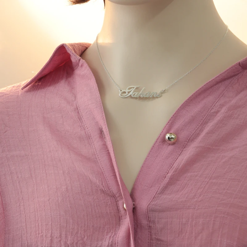 

Custom Name necklace personalized Nameplate Pendant 925 silver jewelry customized necklace Factory
