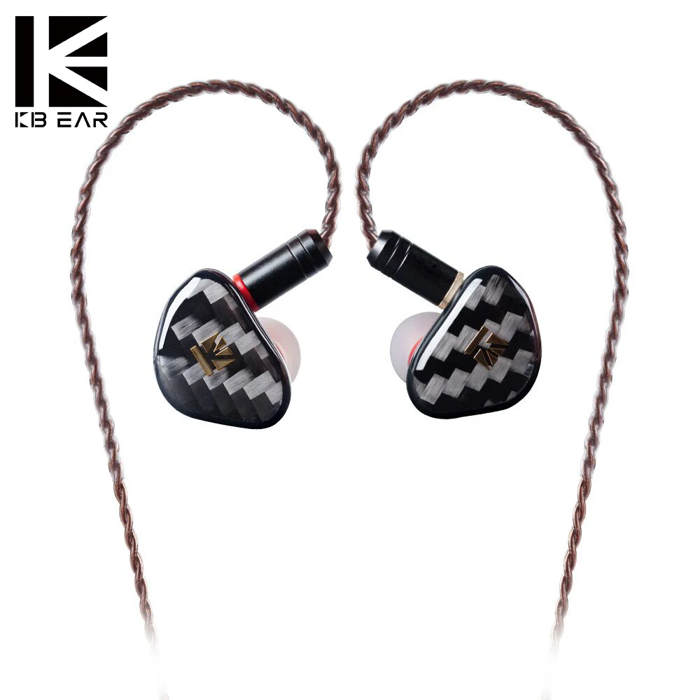 

KBEAR Opal Dynamic Driver HIFI Running Sport Music Audio Monitor In Ear Headset With MMCX Black Earbud with Metal Plated LOGO