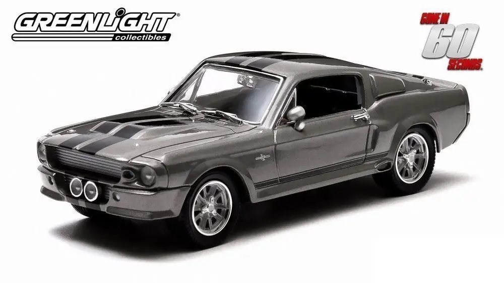 Зеленый светильник 1:43 1967 на заказ Ford Mustang Eleanor игрушечная машинка из сплава игрушки для детей литая под давлением модель автомобиля подарок на день рождения