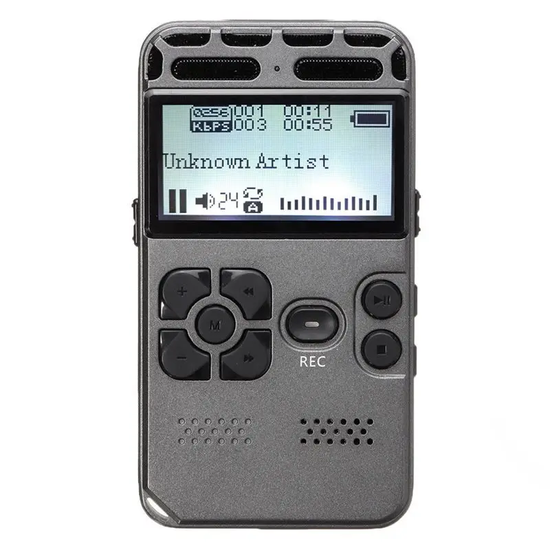 64G перезаряжаемый lcd Цифровой Аудио Звук Диктофон MP3-плеер - Цвет: White