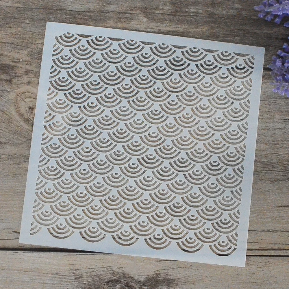13 см DIY Craft наслоения воды волновой трафарет для живописи штампованная для скрапбукинга альбом декоративные тиснение бумаги карты