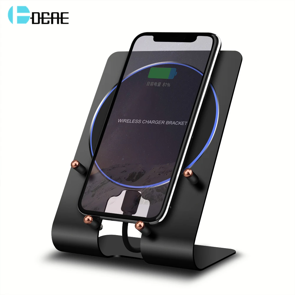 

DCAE 10W Qi Wireless Charger for iPhone X XS Max XR 8 Samsung S9 S8 Note 9 8 Quick Charge USB Fast Wireless Charging Dock Stand
