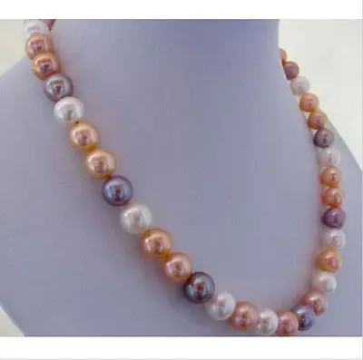 

Wholesale FREE SHIPPING GENUINE AAA+ 10-11MM SOUTH SEA GENUINE WHITE GOLD PINK PEARL NECKLACE 14KGP 18