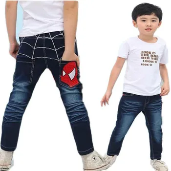 

Children Boys Clothing Cartoon Spider Man Kids Infant Design Pants Boys Jeans Autumn Baby Toddler Casual Trousers 2-6 Years