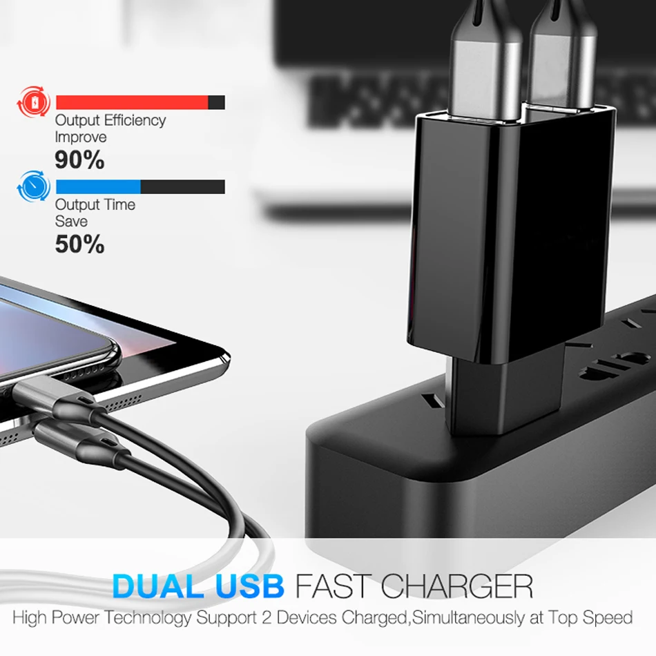 Fiuzd LED Display Universal Mobile Phone Charge for iPhone X 8  6 5 S Fast Phone Charger for Samsung Galaxy s9 s10+ S8 Xiaomi mi555555