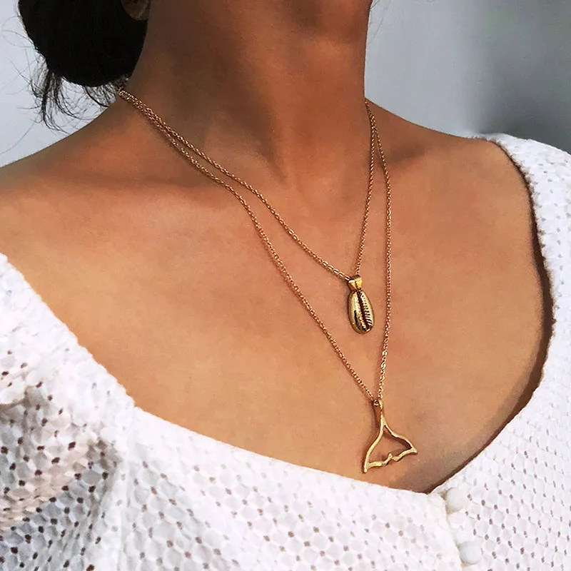 

Bohemian Cowrie Conch Shell Pendant Necklace for Women Fashion Ocean Sea Beach Necklaces Boho Shell Jewelry XZ003
