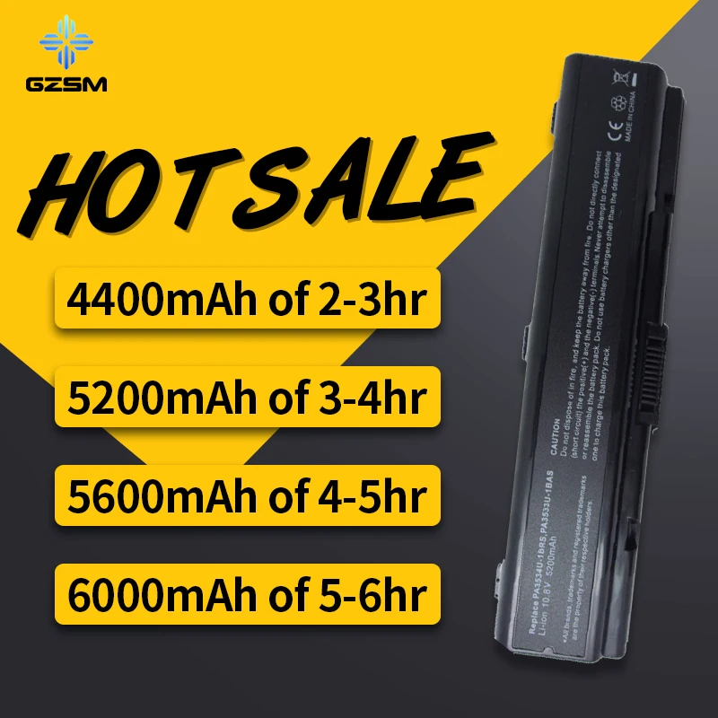 Цена HSW Аккумулятор для ноутбука Toshiba pa3534 PA3534U 1BAS PA3534U 1BRS батарея для ноутбука A300 A500 L200 L300 L500 L550 L555 батарея