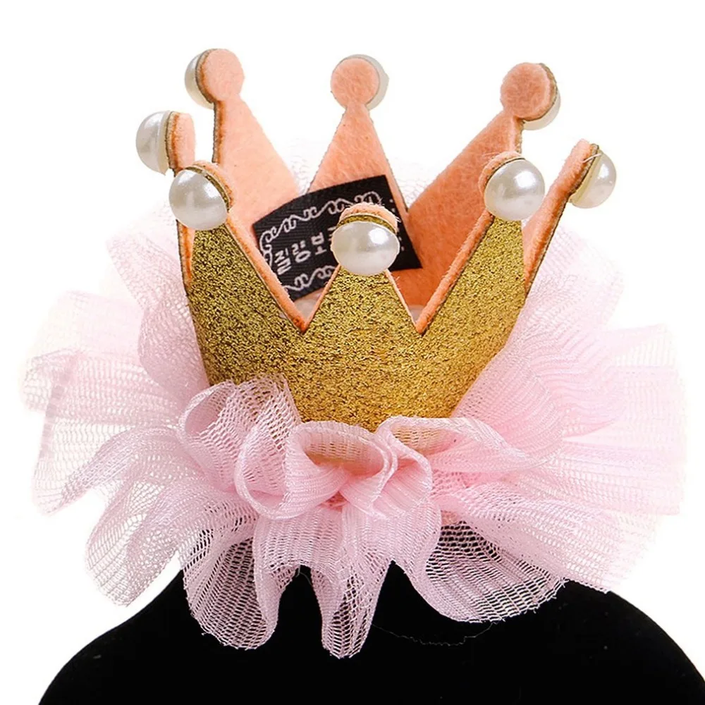 Домашние животные Собаки Кошки подарок на день рождения шляпы декоративная крышка шляпа на день рождения Принцесса Корона ободок для волос Золотой Серебряный фиолетовый цвет