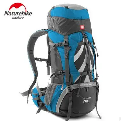 Naturehike открытый рюкзак 70L кемпинг рюкзаки Альпинизм сумка мужская женская спортивная сумка дорожные сумки водонепроницаемый рюкзак - Цвет: blue