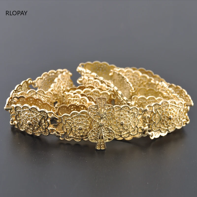 

Hollow Flower Design Children Waist Chain In Gold European Body Jewelry for Ladies Adjustable Length