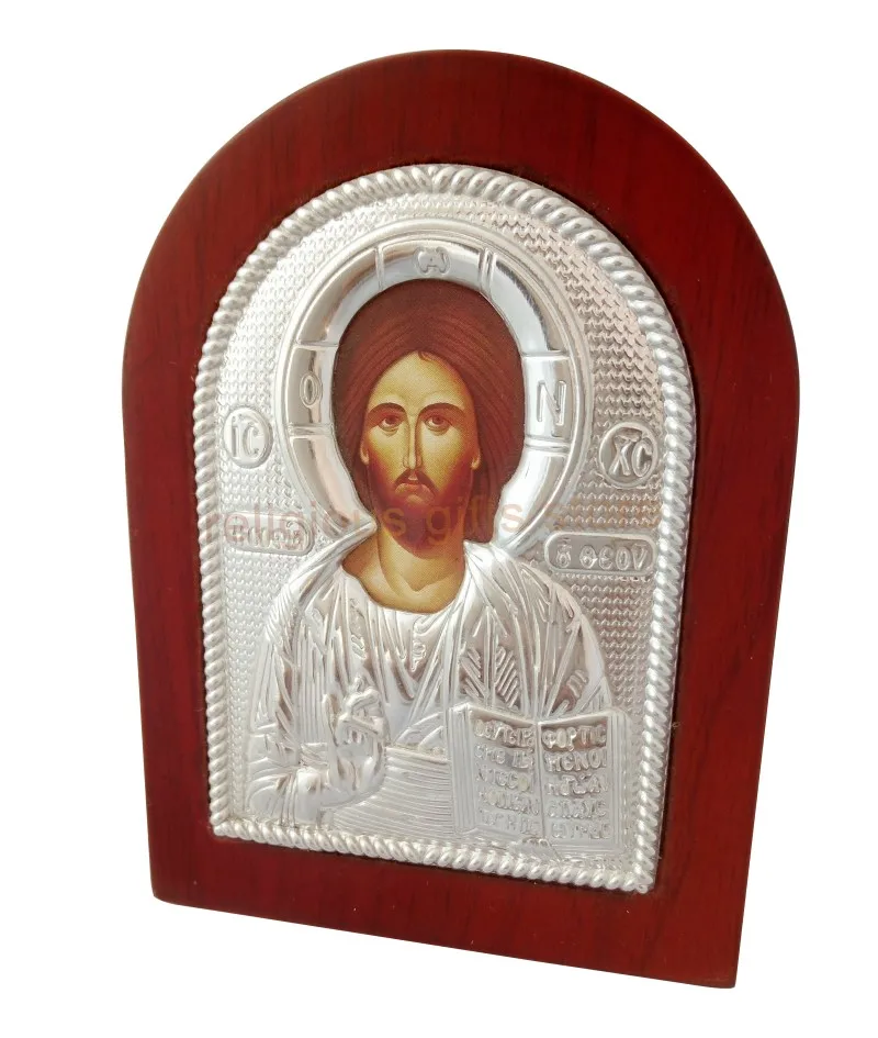

catholic church supplies wood MDF orthodox icons for sale cast aluminum plated silver on wooden frame images Lord of Jesus