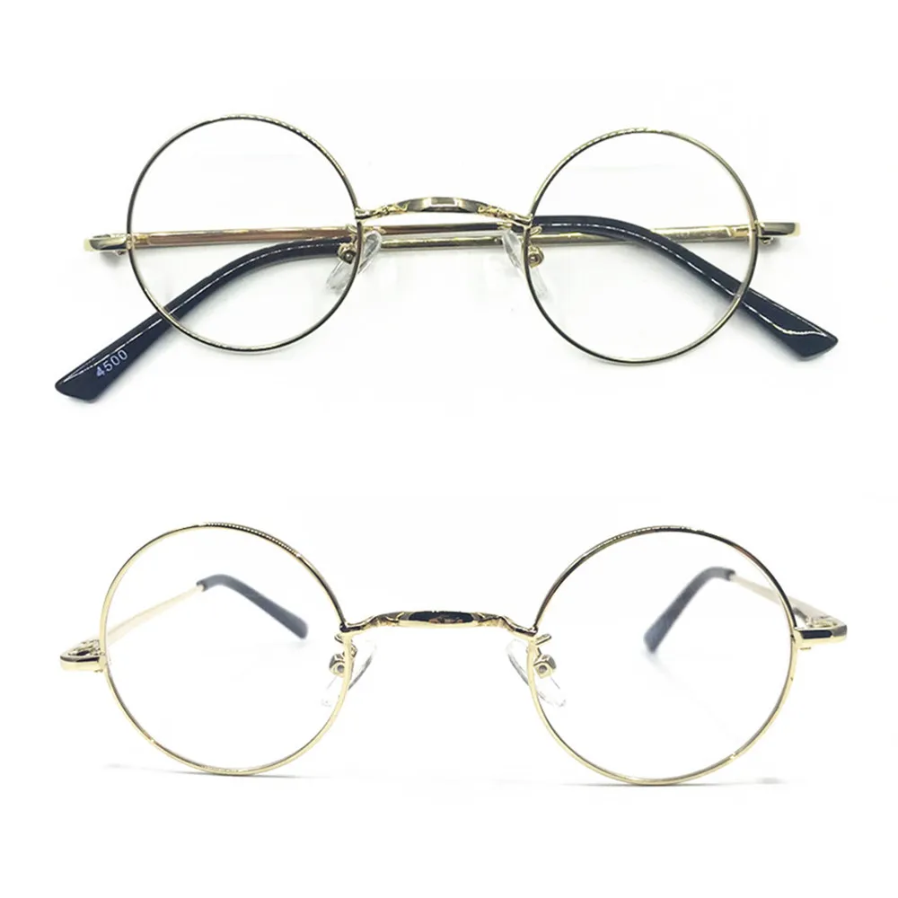 Spring Hinges Vintage 40 43 45mm Round Eyeglass Frames Full Rim Rx able