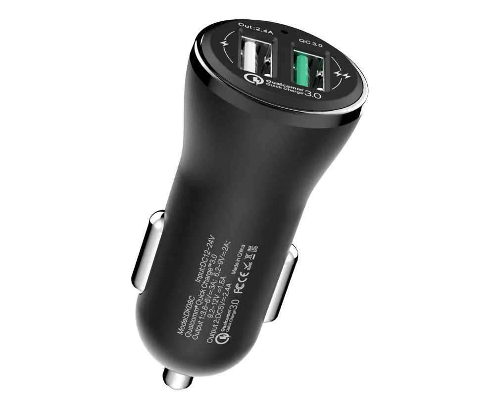 LDNIO 2USB Quick Charge 3,0 5В 9В 12В USB адаптер для быстрого автомобильного Зарядное устройство адаптер для путешествий автомобиль-зарядное устройство для мобильного телефона для Iphone