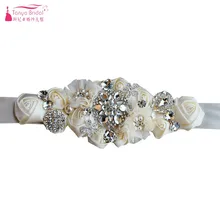 Свадебный пояс, розовые цветы, хрустальные элегантные украшения, boda detalles boda fajines cinturon свадьба в стиле кантри ремни № 641