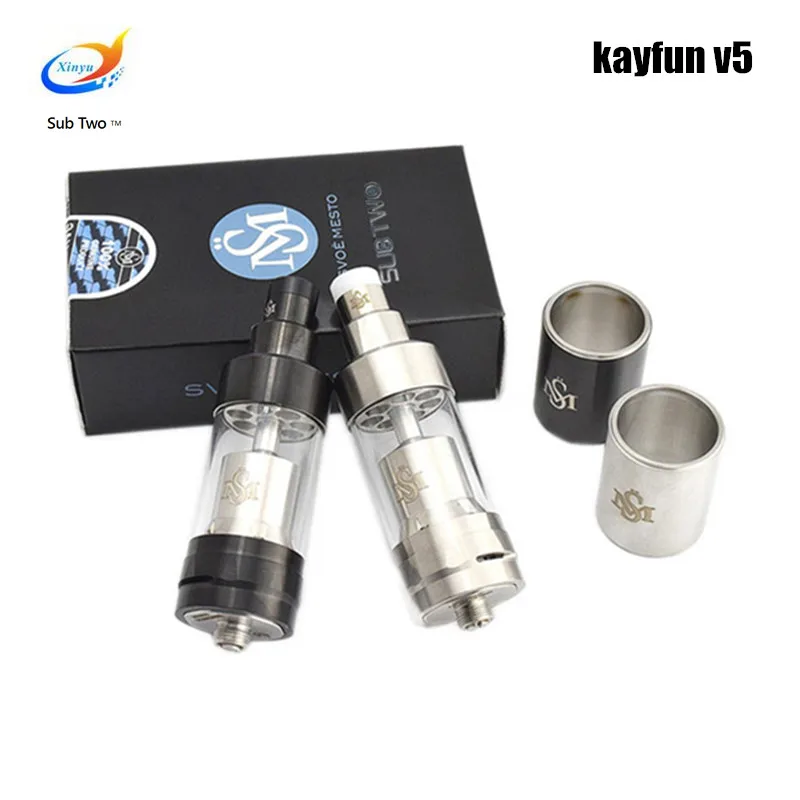 En Ligne RDA Kayfun v5 atomiseur contrôle de flux d air reconstrucdabl goutteur grande vapeur en acier inoxydable vaporisateur électronique cigarette réservoir VAPE KIT