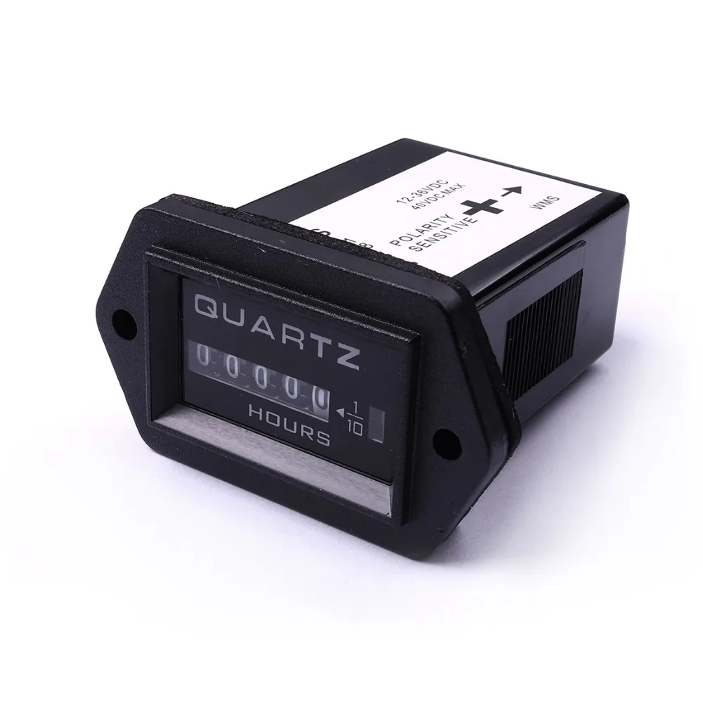 HOLYOVER DC12V-36V Generator Sealed Hour Meter Quartz Timer Counter High Accurate for Boats Trucks Tractors Cars Acessories