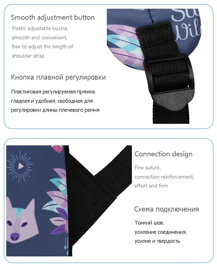 WINNER Letter Printing Bagpack Cute Fox Student School Backpack Water Repellent For Teenagers Sac A Dos Femme Travel Backpack (13)