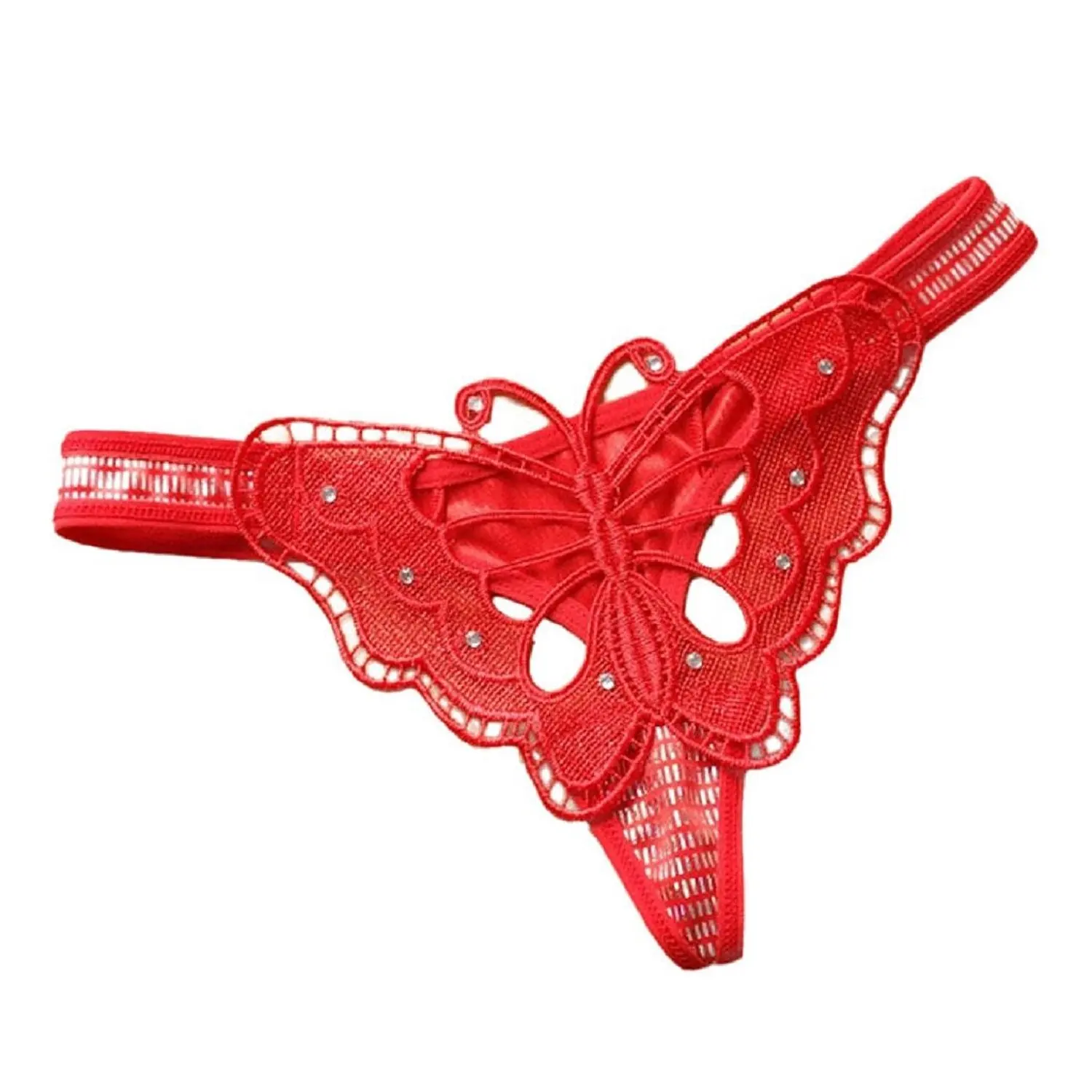 

MACH Women Sexy Panties Underwear G-String Fashion Butterfly Underpants (Red)