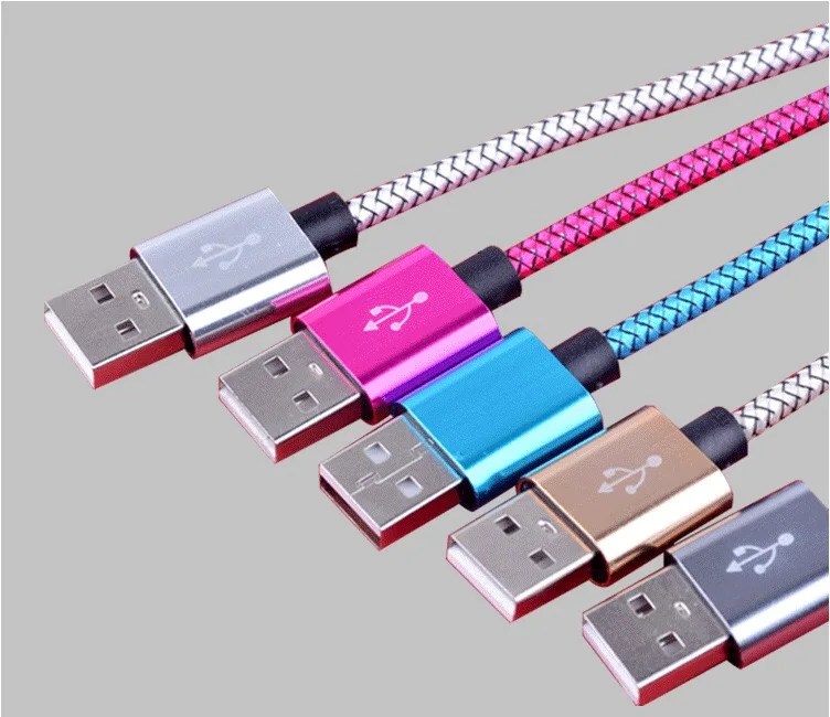 500 шт. Высокое качество 1 м 2 м 3 м 2.4A нейлон плетеные ткани Micro V8 Usb кабель аксессуары пакеты для samsung S4 S6 S7 для htc LG