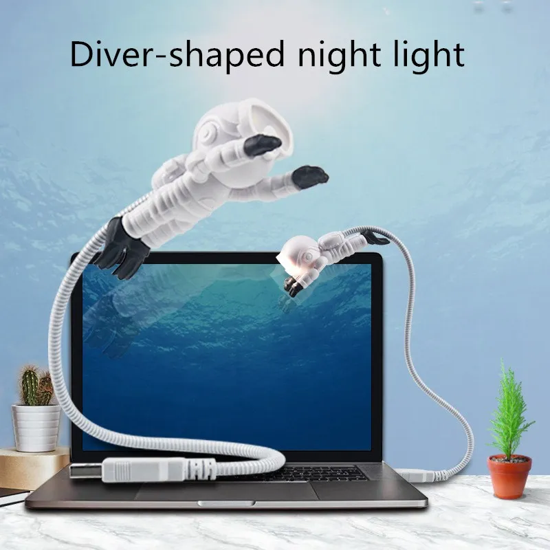 USB лампа, креативный Diver моделирование USB ночник, USB свет