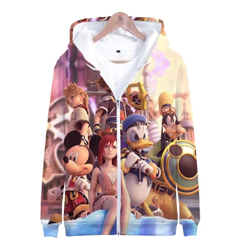 

Frdun Tommy 3D kingdom hearts Hoodies Women/Men Printed Thicker Fluff Warm Fashion Chinese Zipper Sweatshirt Coat Sudaderas