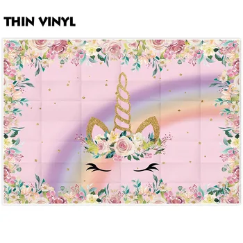 Unicorn Birthday Backdrop for Photographic