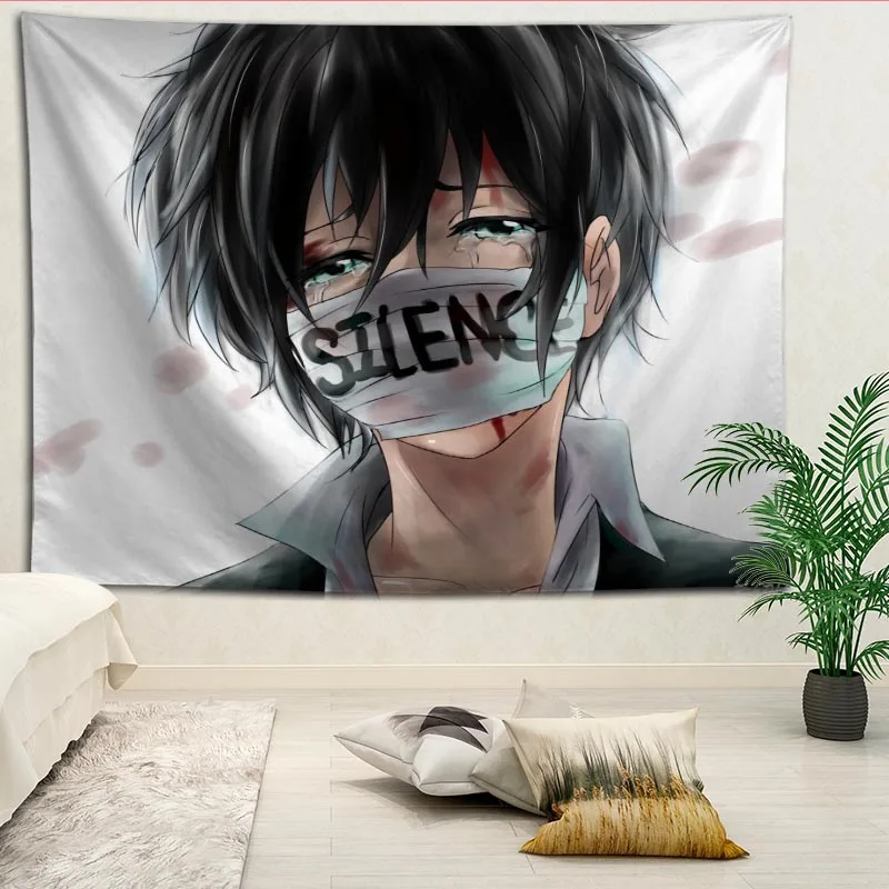 

Hot Selling Custom Anime Boy Wall Tapestry Home Decorations Wall Hanging Tapestries For Living Room Bedroom More size