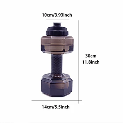 2.2L гантели формы пластиковые большой емкости тренажерный зал Спортивная бутылка с водой фитнес бутылка для воды