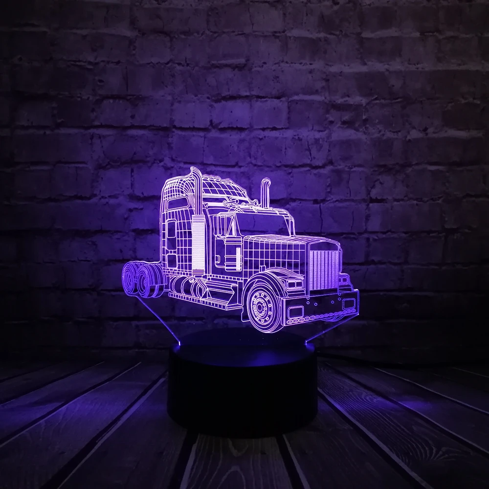 Новый 3D иллюзия фильм Оптимус Прайм Трансформеры 7 видов цветов Изменение LED