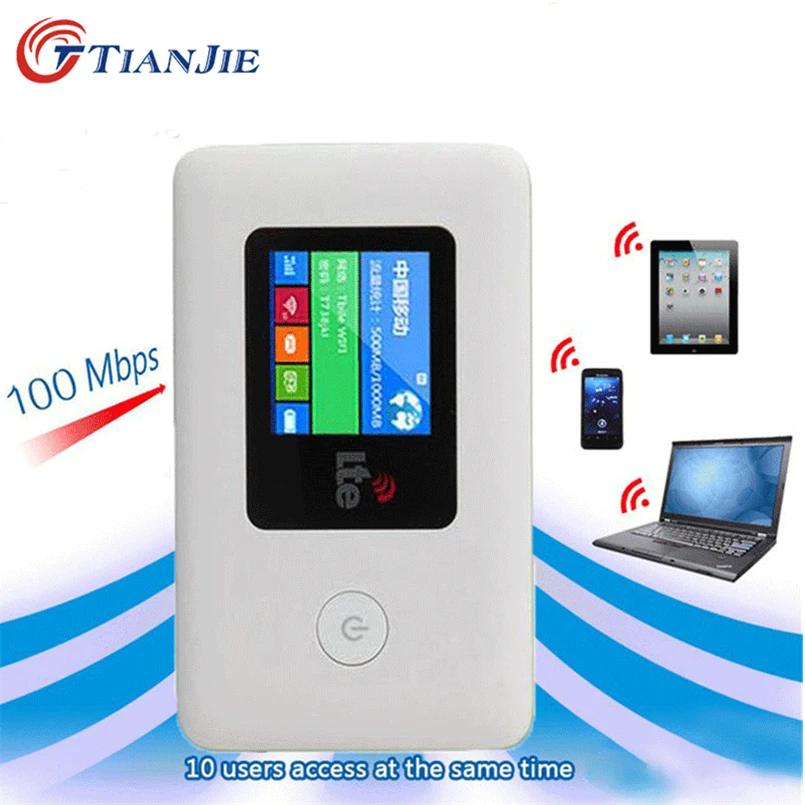 TIANJIE 4G Мобильный wi-fi-роутер LTE-wifi 100 Мбит/с туристический партнер беспроводной карманный wifi точка доступа широкополосный 4G 3g mifi-модем