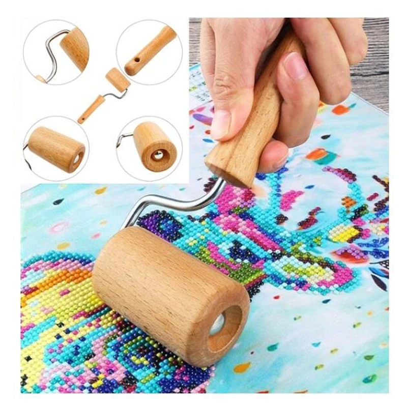 Алмазная живопись 5D инструмент деревянный ролик для взрослых сделай сам