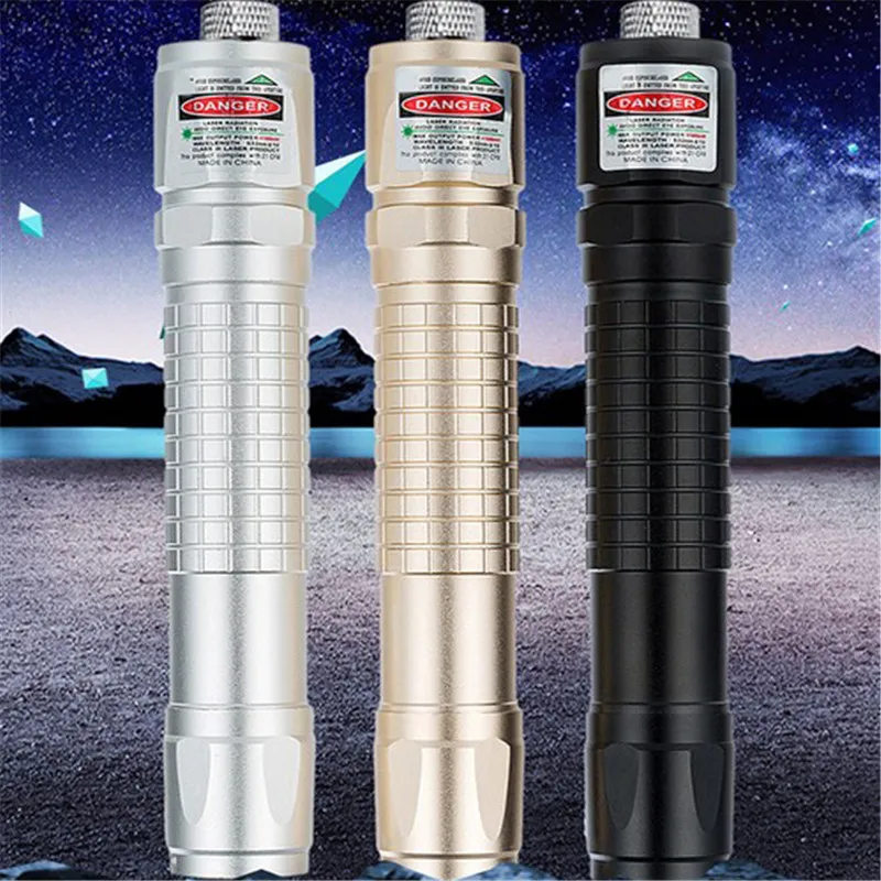 

10000m High Quality Powerful Metal Green Laser Pointer Multiple Pattern Focus Laser Sight Portable Adjustable Lazer Pointer