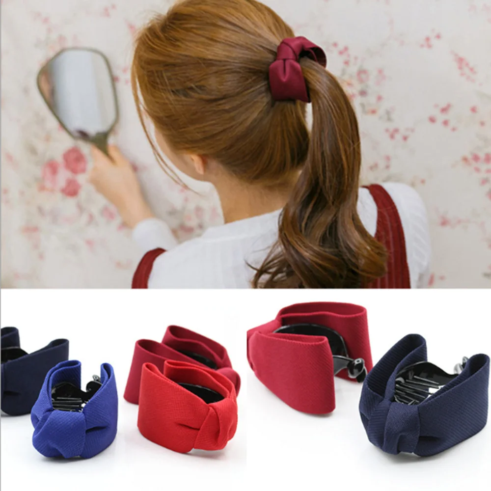 

Fine Elegant Fabric Bow Knot Hairgrips Hair Claws For Women Girls Hairpin Hair Accessories Ornaments Hair Clips