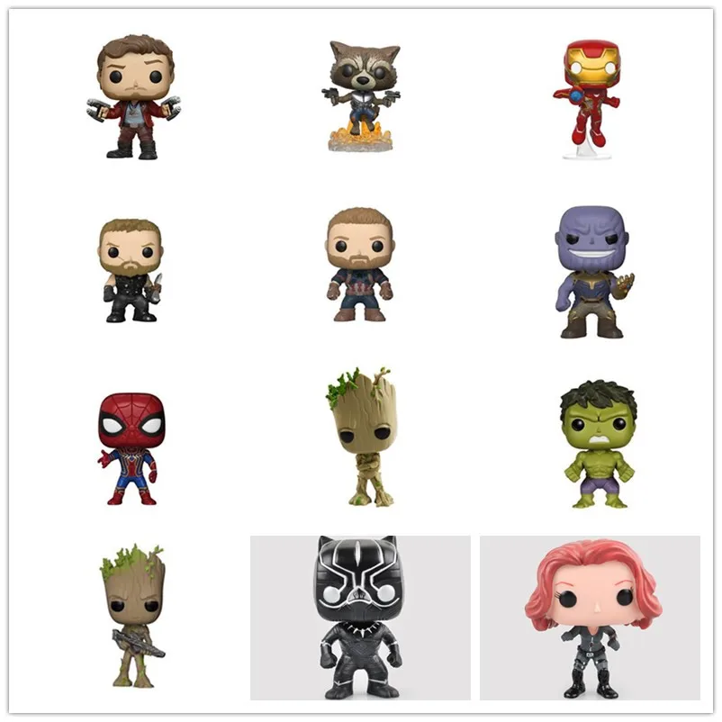 

The Avengers 3: Infinity War THANOS IRON SPIDER HULKBUSTER Super Hero PVC action Figures model for Children gift