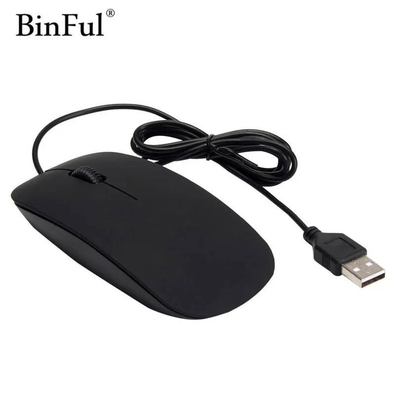 BinFul Hot Sale Brand 3D Optical USB Wired Mouse Mice 1600 DPI Ergonomic Gaming Mouse For