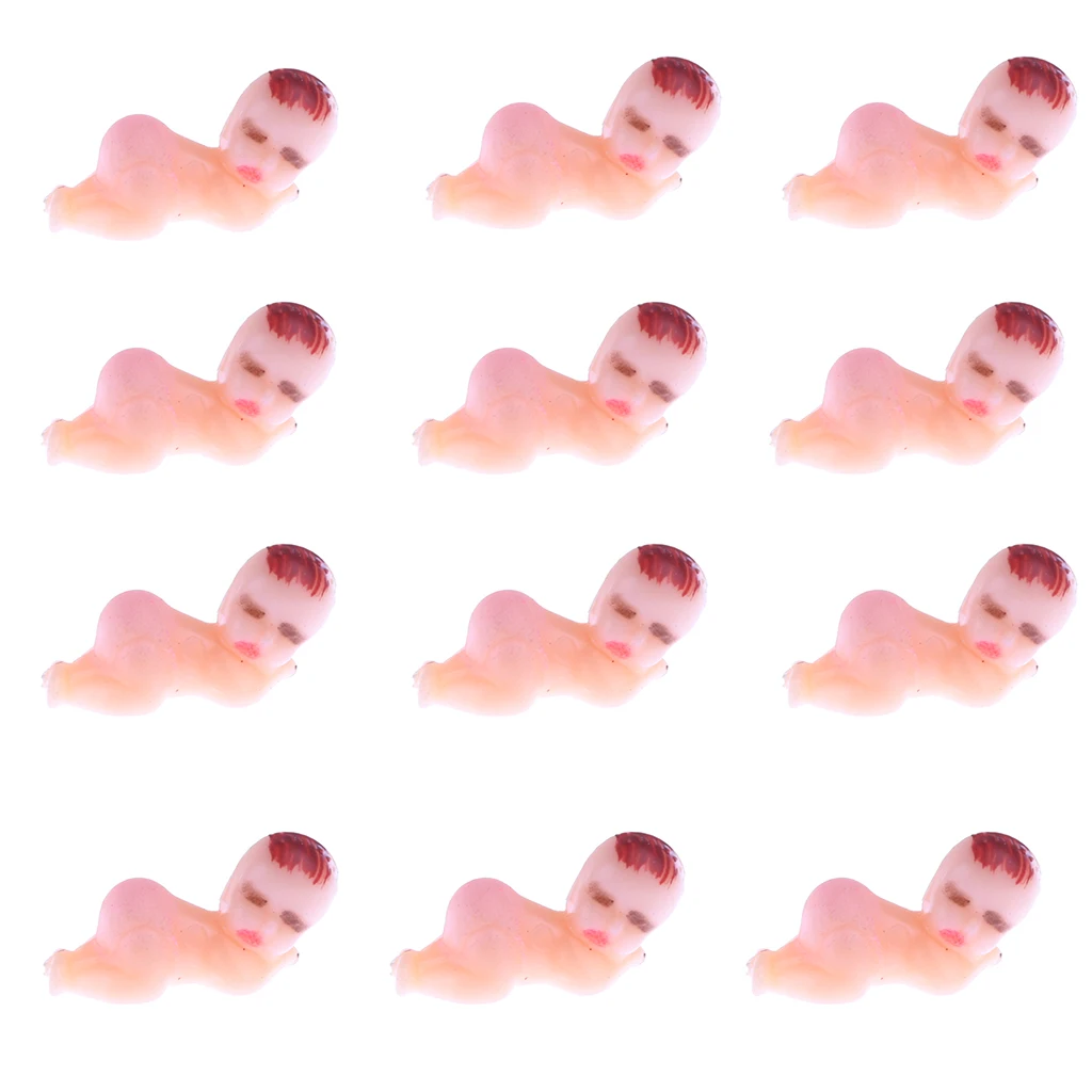 Pack of 100 Mini Sleeping Babies Table Decoration Boy Girl Baby Shower Party Decor My Water Broke Game, Pink + Blue