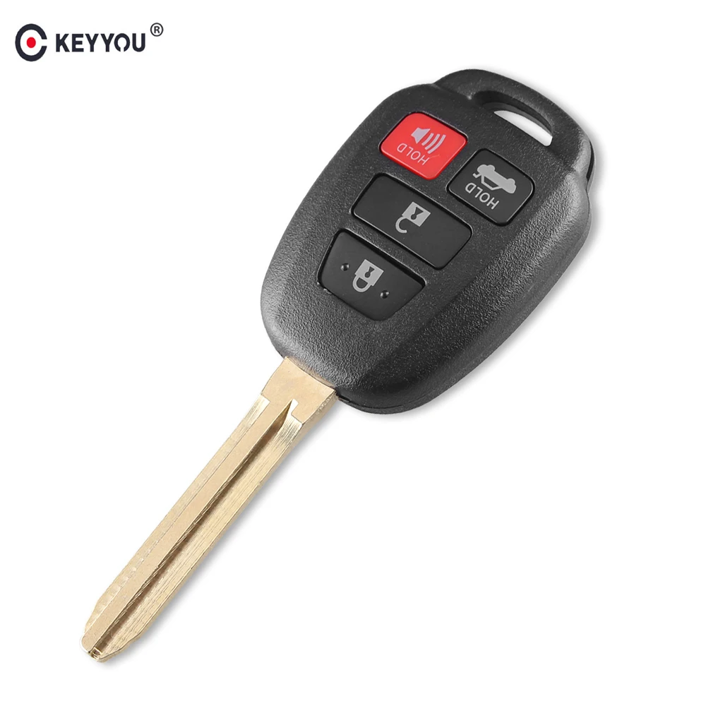 

KEYYOU Remote Car Key Shell Case Fob 4 Buttons For Toyota CAMRY 2012 2013 2014 2015 Corolla 2014 2015 With TOY43 Blade