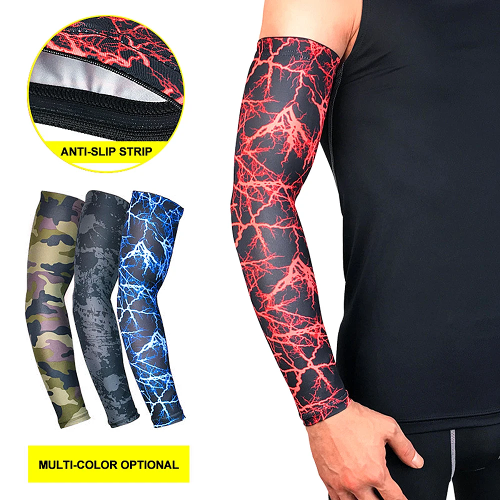 

1pc Breathable High Elastic Arm Elbow Sun Protection Basketball Running Arm Warmer Sleeves Outdoor Sports Protective UV Sleeves