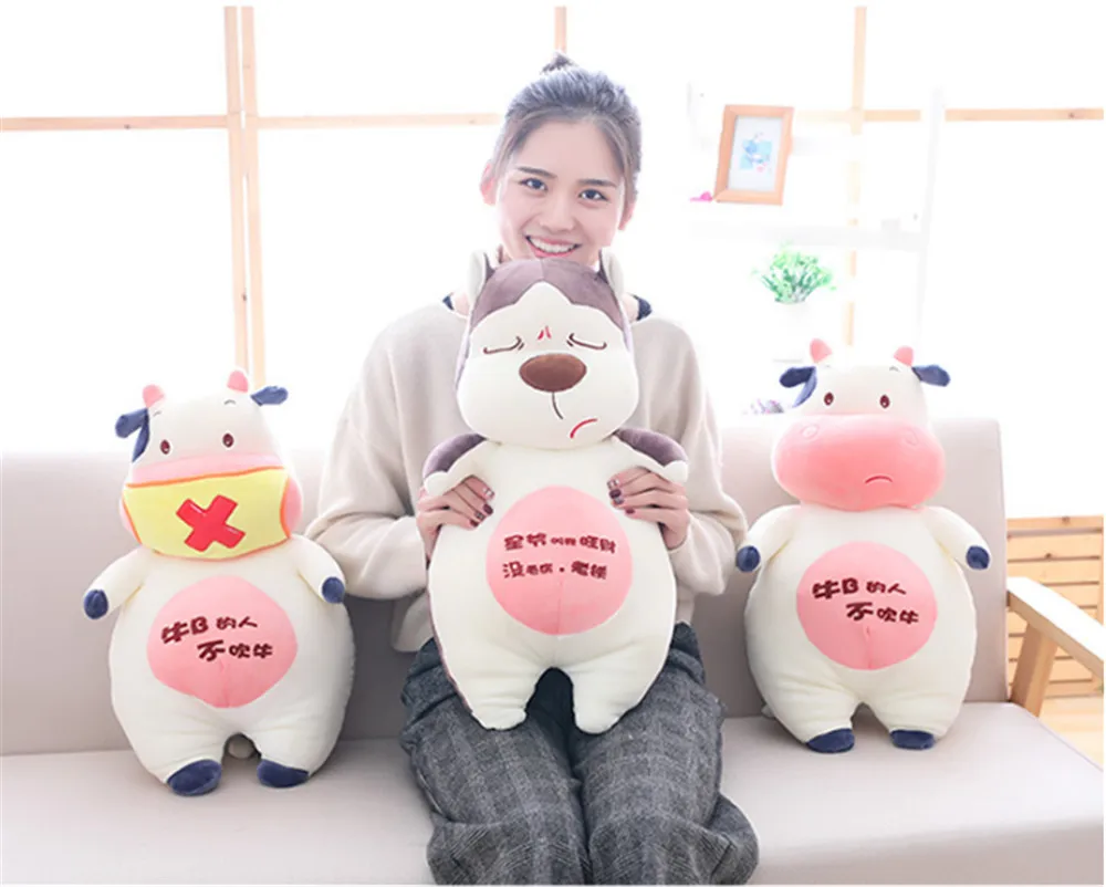 Fancytrader Big Pop Anime Milk Cow Plush Toy Soft Huge Stuffed Animals Dairy Cattle Pillow Doll Cushion 4