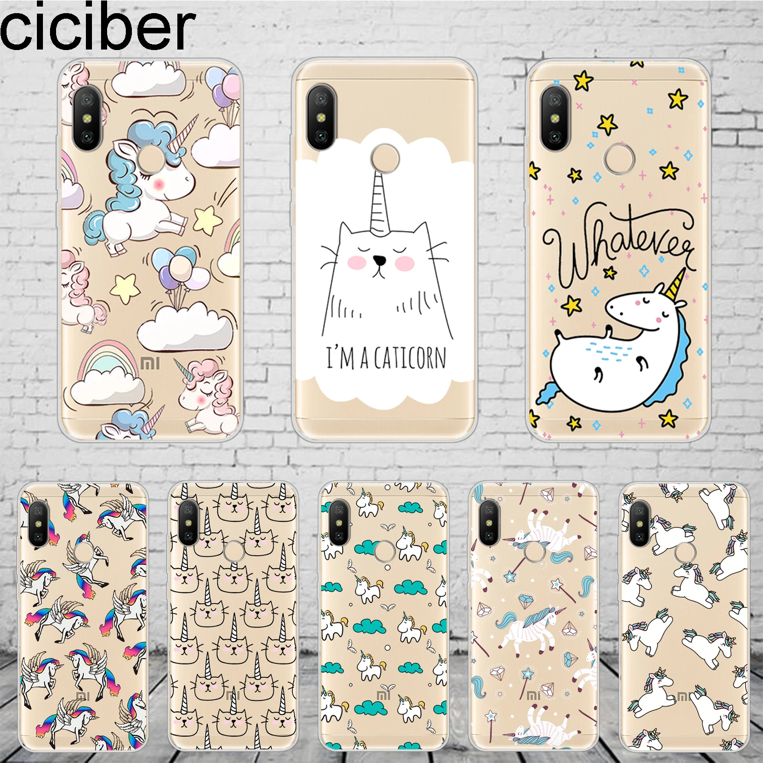 

ciciber Cute Animal Unicorn For Xiaomi Redmi 6 5 4 3 A X S Plus Pro S2 Phone Case For Redmi Note 6 5 4 X A Pro Soft TPU Coque