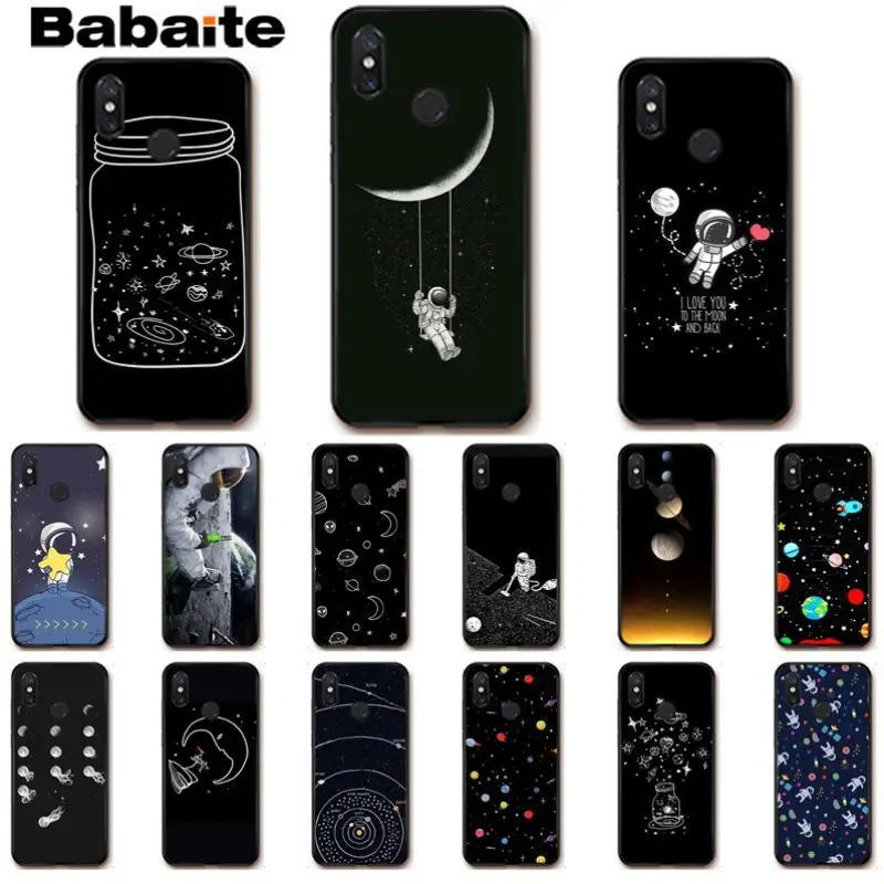 Чехол для телефона Babaite с изображением Луны звезд космоса астронавта xiaomi mi 8se 6