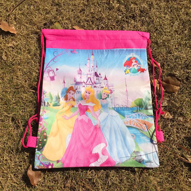 Disney Мультфильм Drawstring сумки Дети Замороженные Сумка Микки хранения день рождения девочки мальчика подарок карман ребенок плавательный