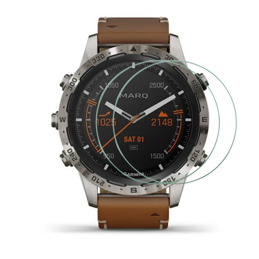 

For Garmin MARQ Universal Clear Tempered Glass Screen HD optical transmittance Protector Film for Garmin MARQ 2PC #P4