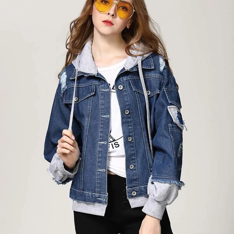 Casual cowboy jacket female 2017 spring new loose cotton women jacket jacket cowboy jacket 